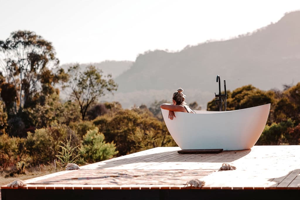 Tiny Aura tiny house nestled among mountain ranges and forest near Mudgee, NSW